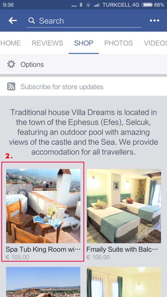Booking Villa Dreams in facebook